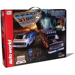 Auto World - Storm Racers HO Slot Car Race Set 23'  COLLECTIBLES